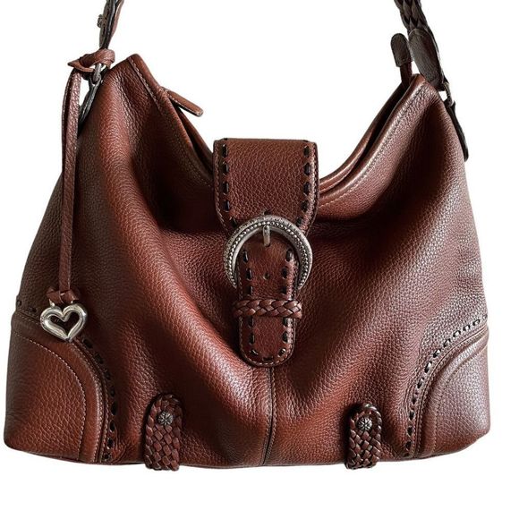 Brighton ~ Brown Leather Hobo Handbag ~ great preloved condition - Picture 1 of 16